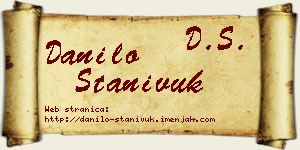 Danilo Stanivuk vizit kartica